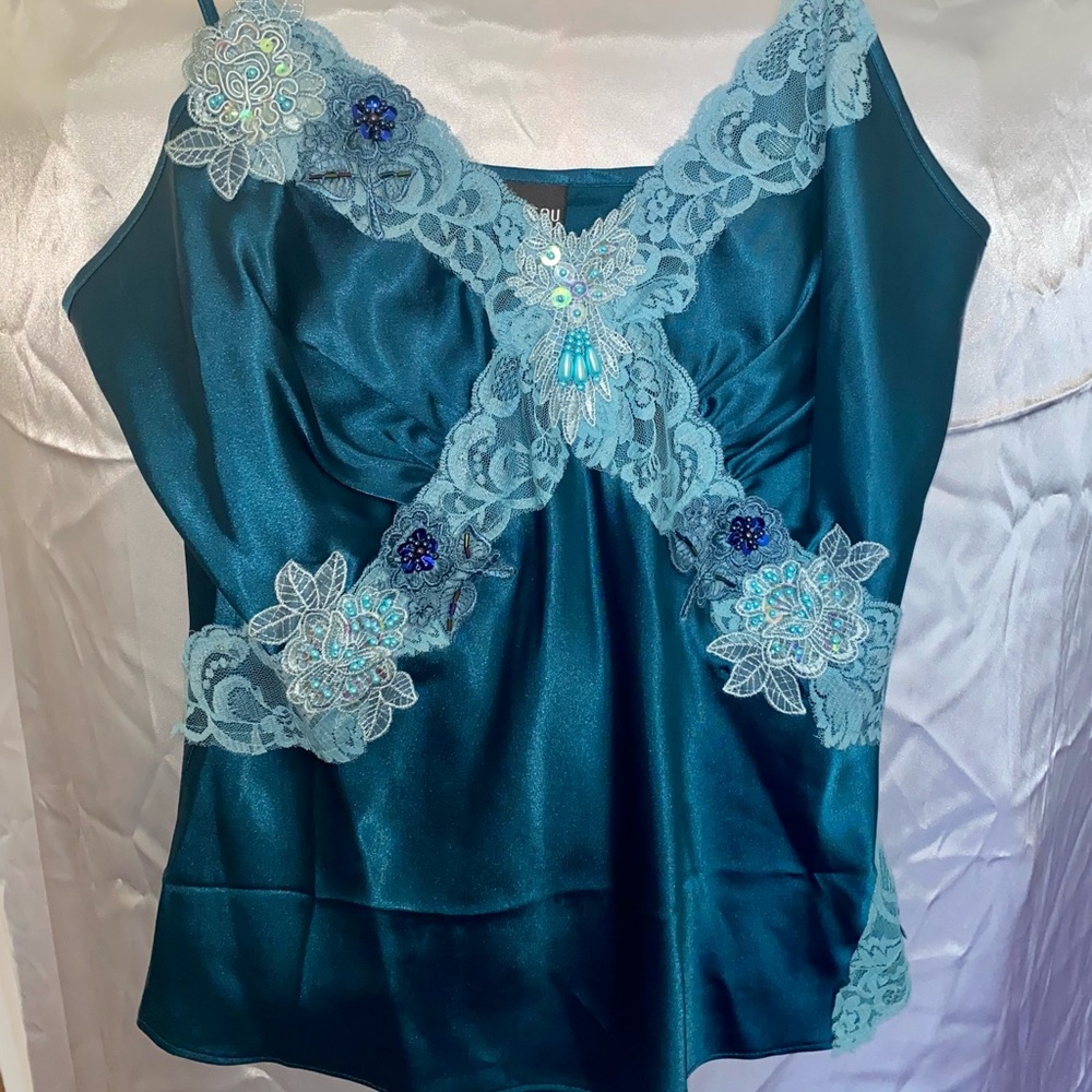 Silk slip top